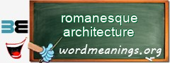 WordMeaning blackboard for romanesque architecture